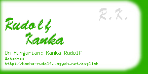 rudolf kanka business card